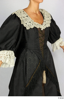  Photos Woman in Historical Dress 54 18th century Historical clothing black dress upper body 0010.jpg